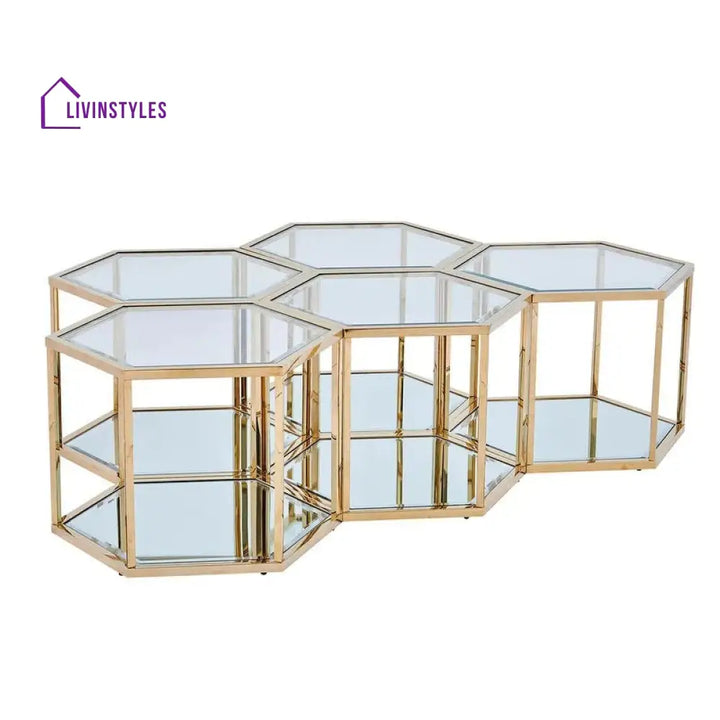 Anaya metal coffee table for living room