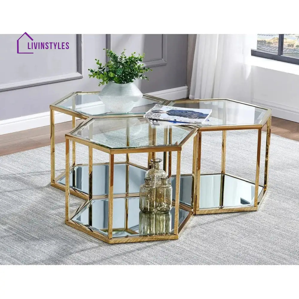Anaya metal coffee table for living room
