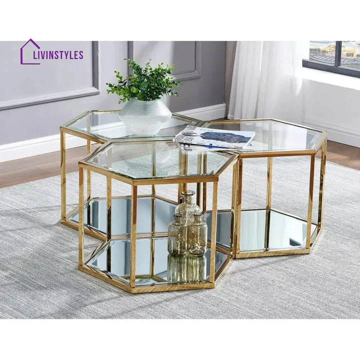 Anaya metal coffee table for living room