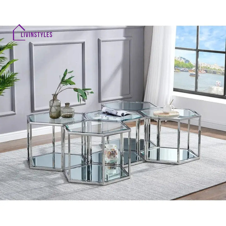 Anaya metal coffee table for living room