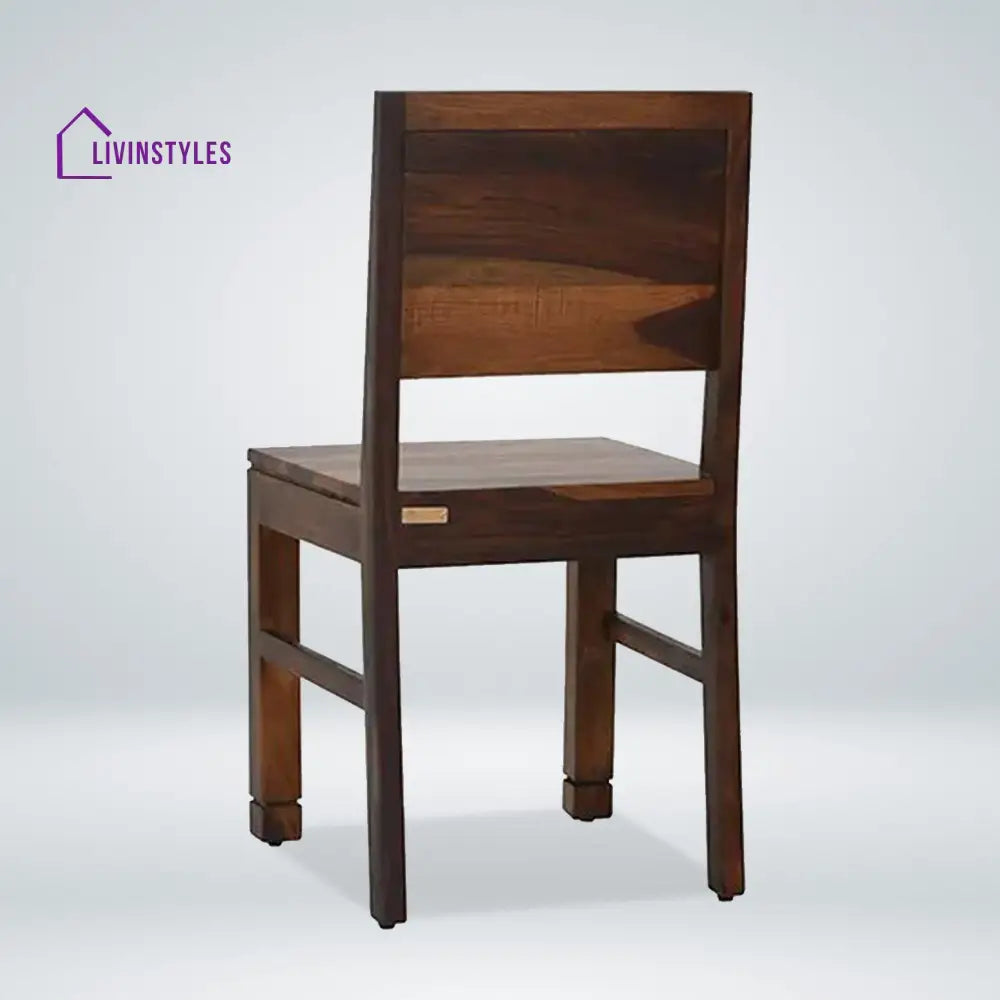 Bruno Wooden 6 Seater Dining Table Set in Teak Finish Kitchen & Dining Furniture Sets