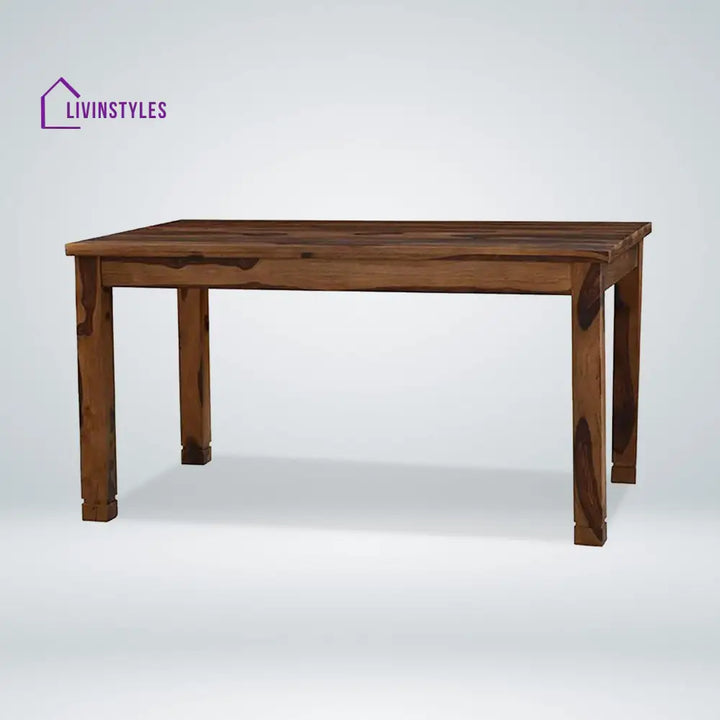 Bruno Wooden 6 Seater Dining Table Set in Teak Finish Kitchen & Dining Furniture Sets