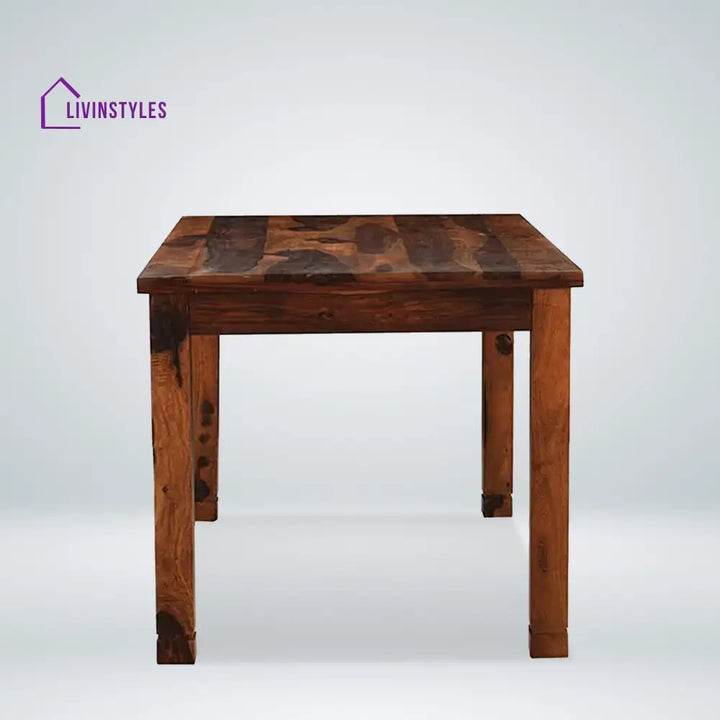 Bruno Wooden 6 Seater Dining Table Set in Teak Finish Kitchen & Dining Furniture Sets