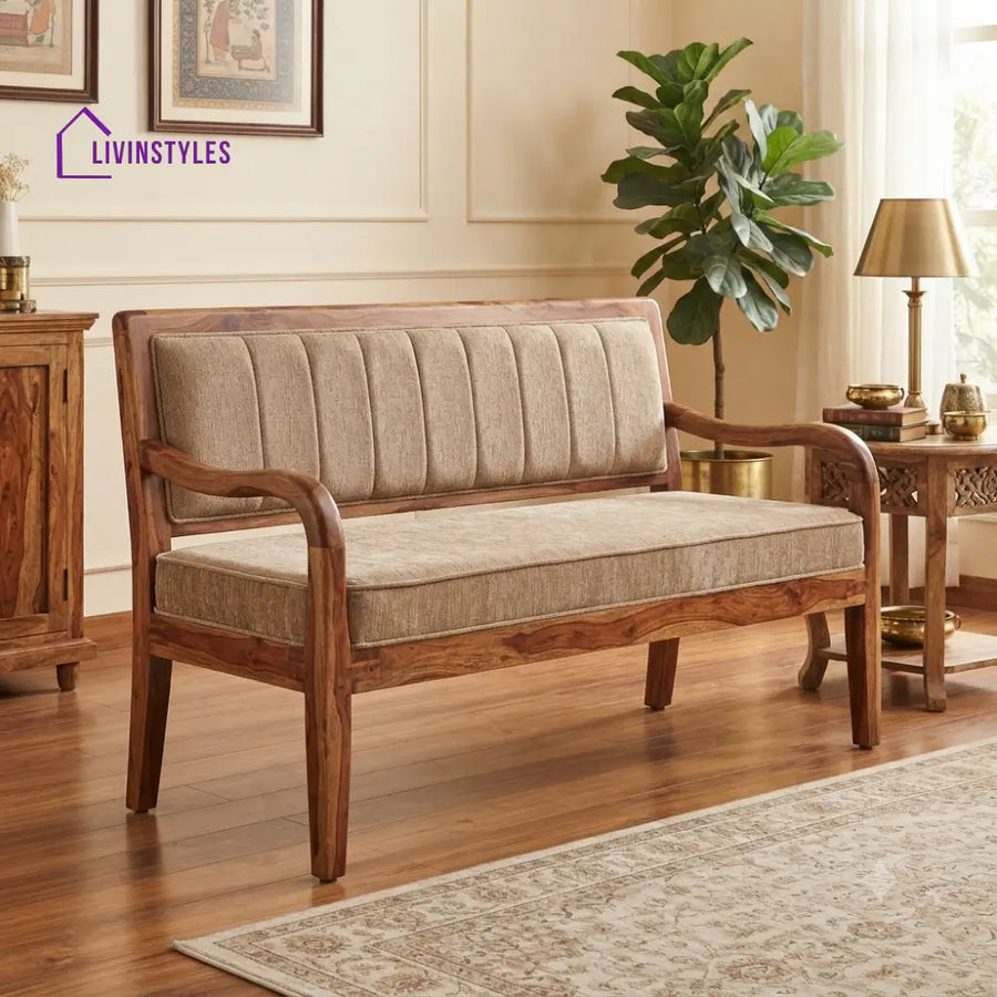 Andreas Wooden Bench for Living Room | Bedroom | Extra Seating