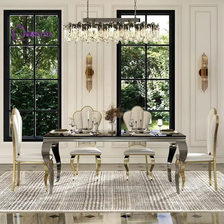 Andrei Glass Dining Table Set for 6