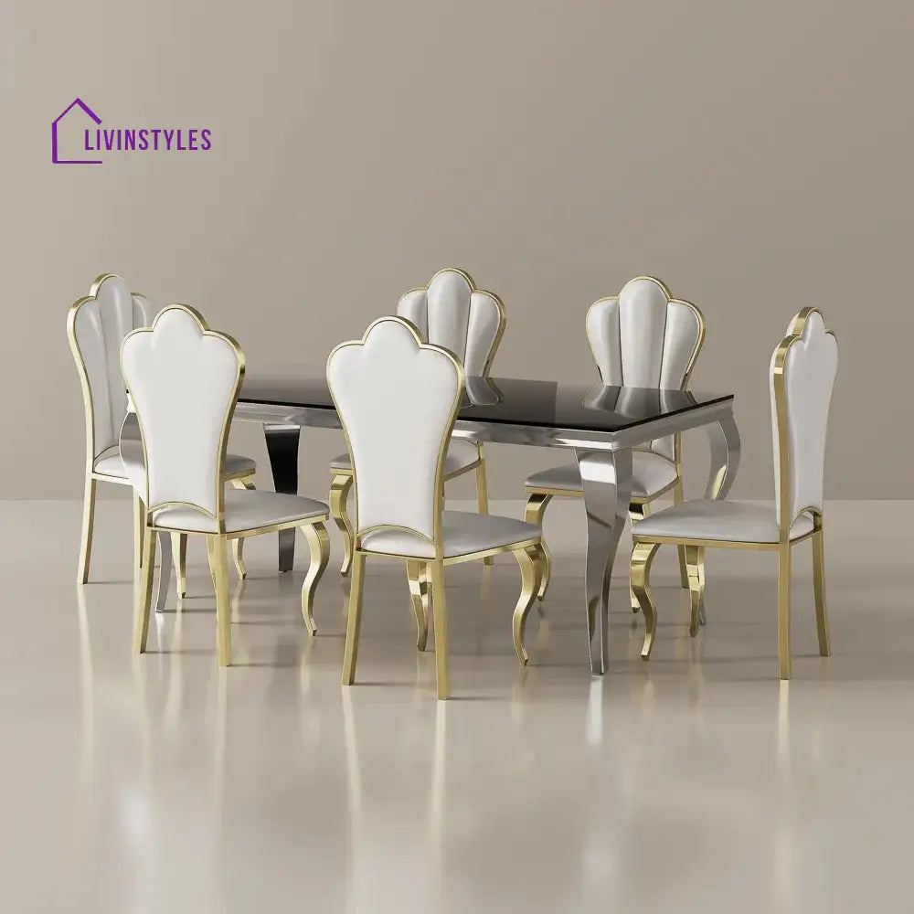 Andrei Glass Dining Table Set for 6