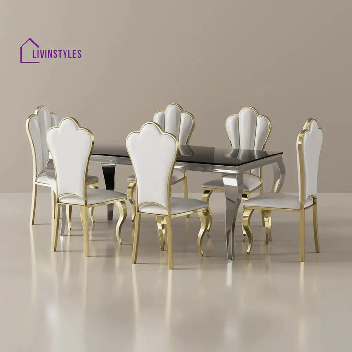 Andrei Glass Dining Table Set for 6
