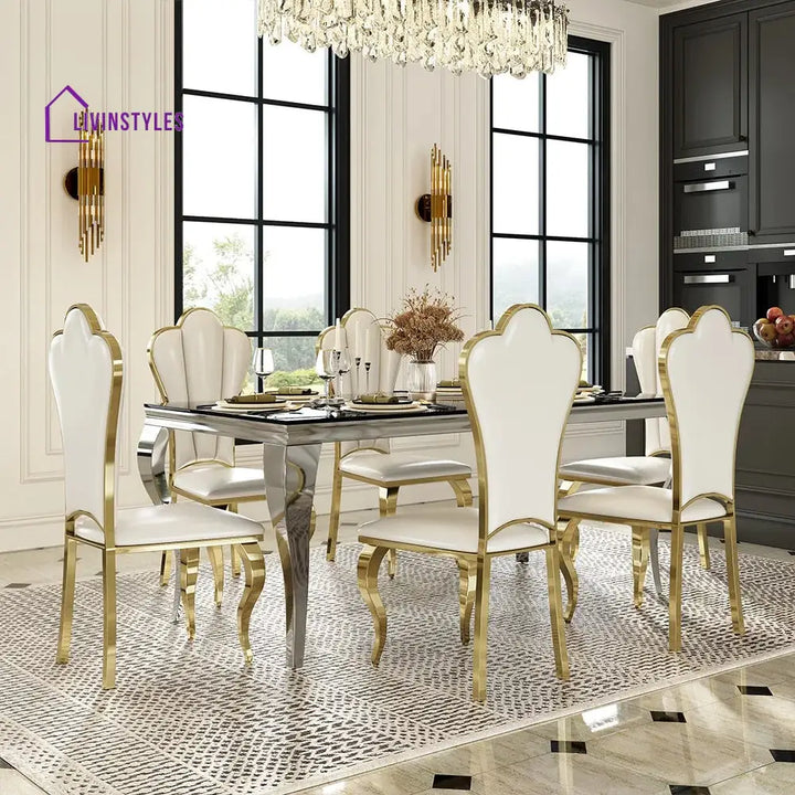 Andrei Glass Dining Table Set for 6