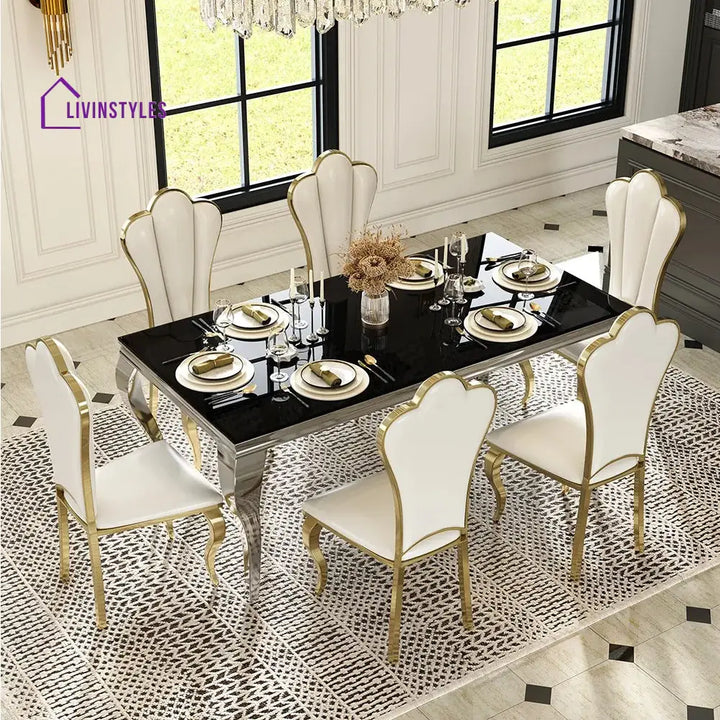 Andrei Glass Dining Table Set for 6