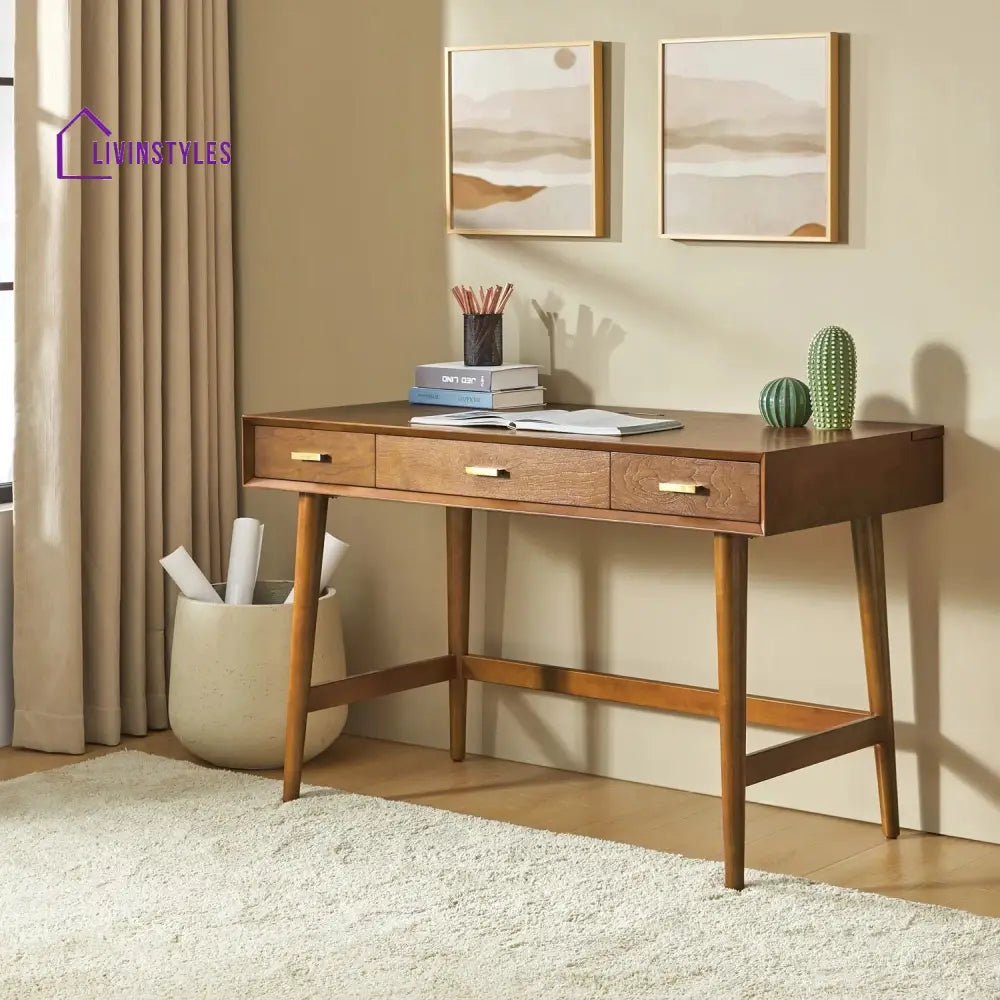 Andrei Solid Sheesham Wood Study Table for Students