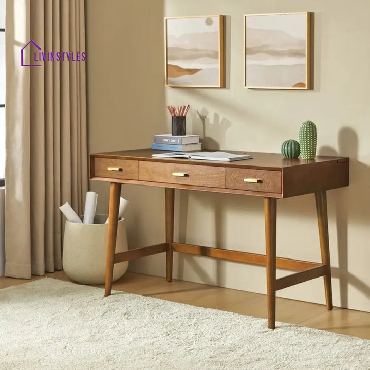 Andrei Solid Sheesham Wood Study Table for Students