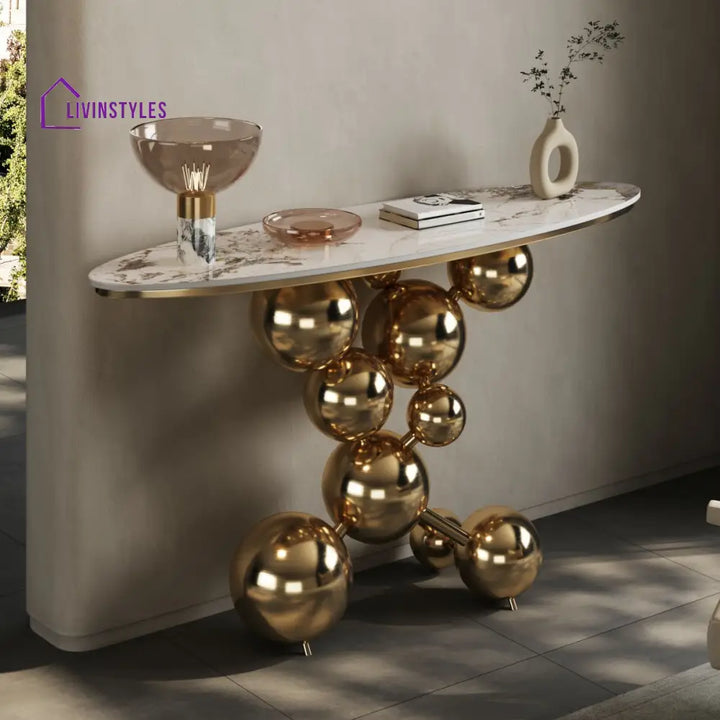 Andrei Stainless Steel Console Table for Living Room