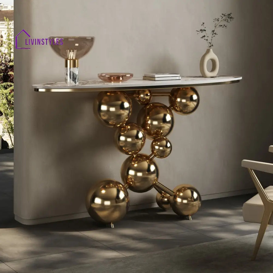 Andrei Stainless Steel Console Table for Living Room