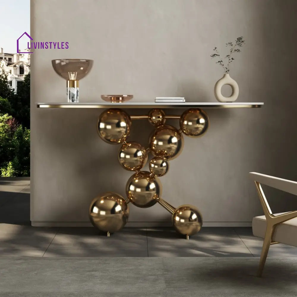 Andrei Stainless Steel Console Table for Living Room