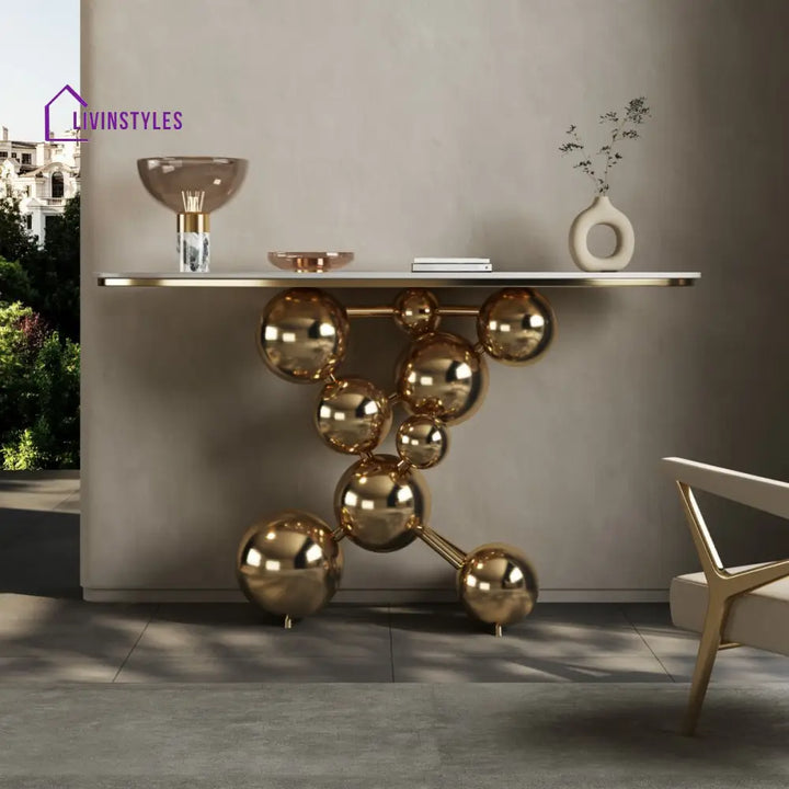Andrei Stainless Steel Console Table for Living Room