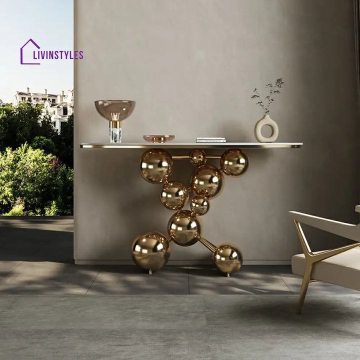 Andrei Stainless Steel Console Table for Living Room