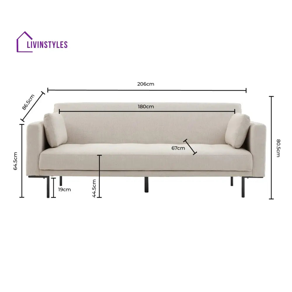 Andrés Click Clack Sofa Bed - Stone Grey - Sofas