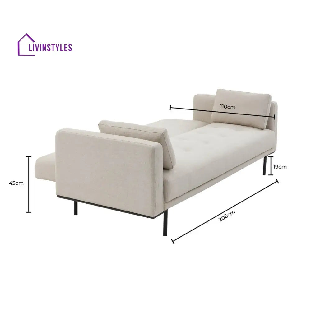 Andrés Click Clack Sofa Bed - Stone Grey - Sofas
