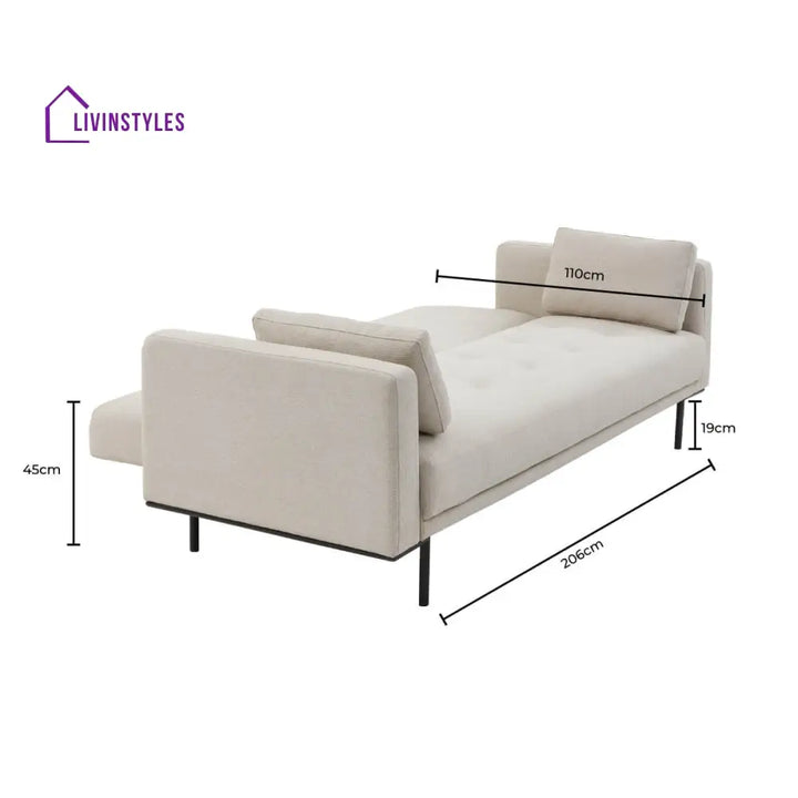 Andrés Click Clack Sofa Bed - Stone Grey - Sofas