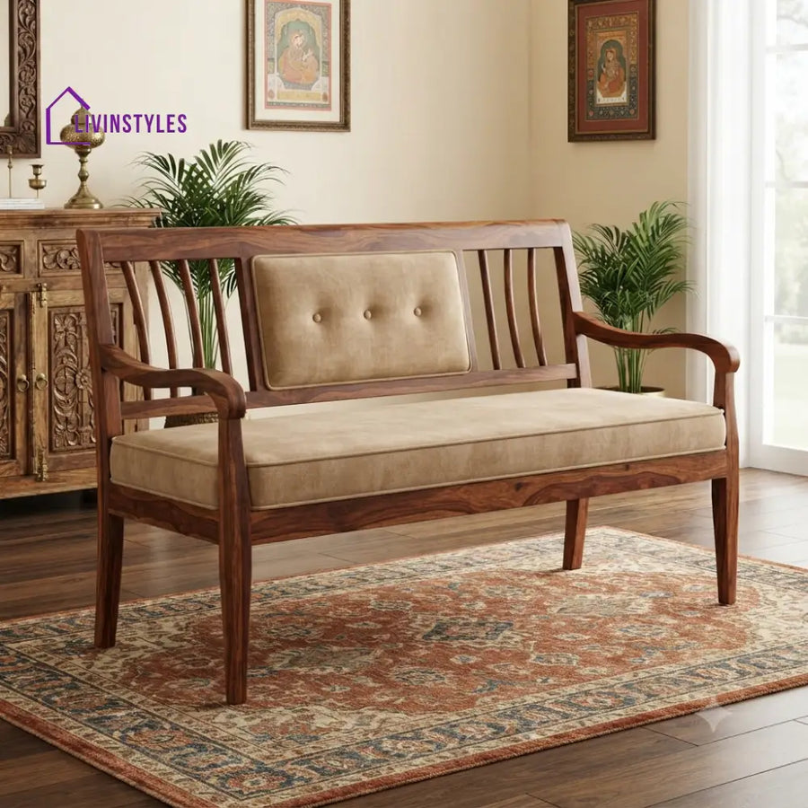 Andres Wooden Bench for Living Room | Bedroom | Extra Seating
