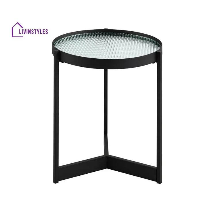 Andrew Metal And Glass Top Side Table