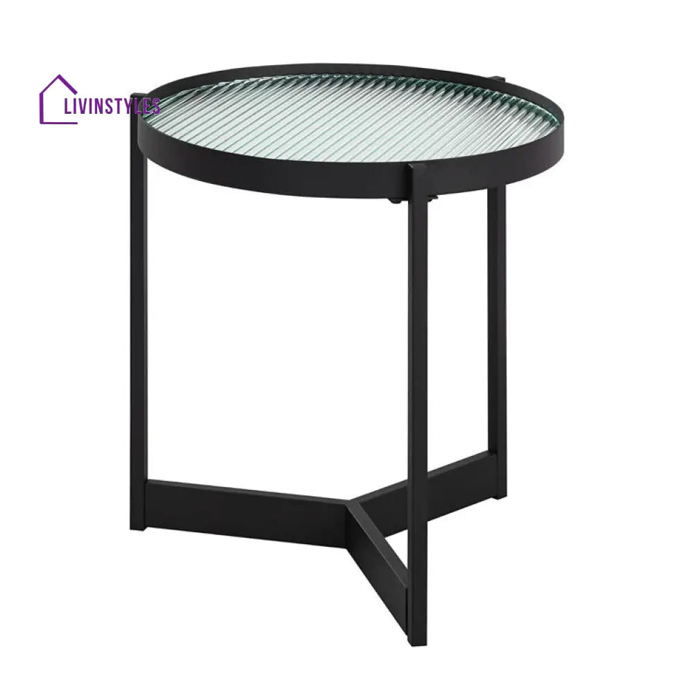 Andrew Metal And Glass Top Side Table
