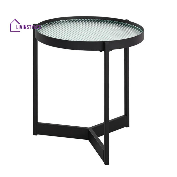 Andrew Metal And Glass Top Side Table