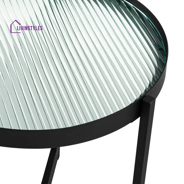 Andrew Metal And Glass Top Side Table