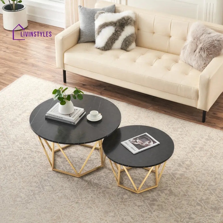 Andrew Metal And Marble Top Coffee Table