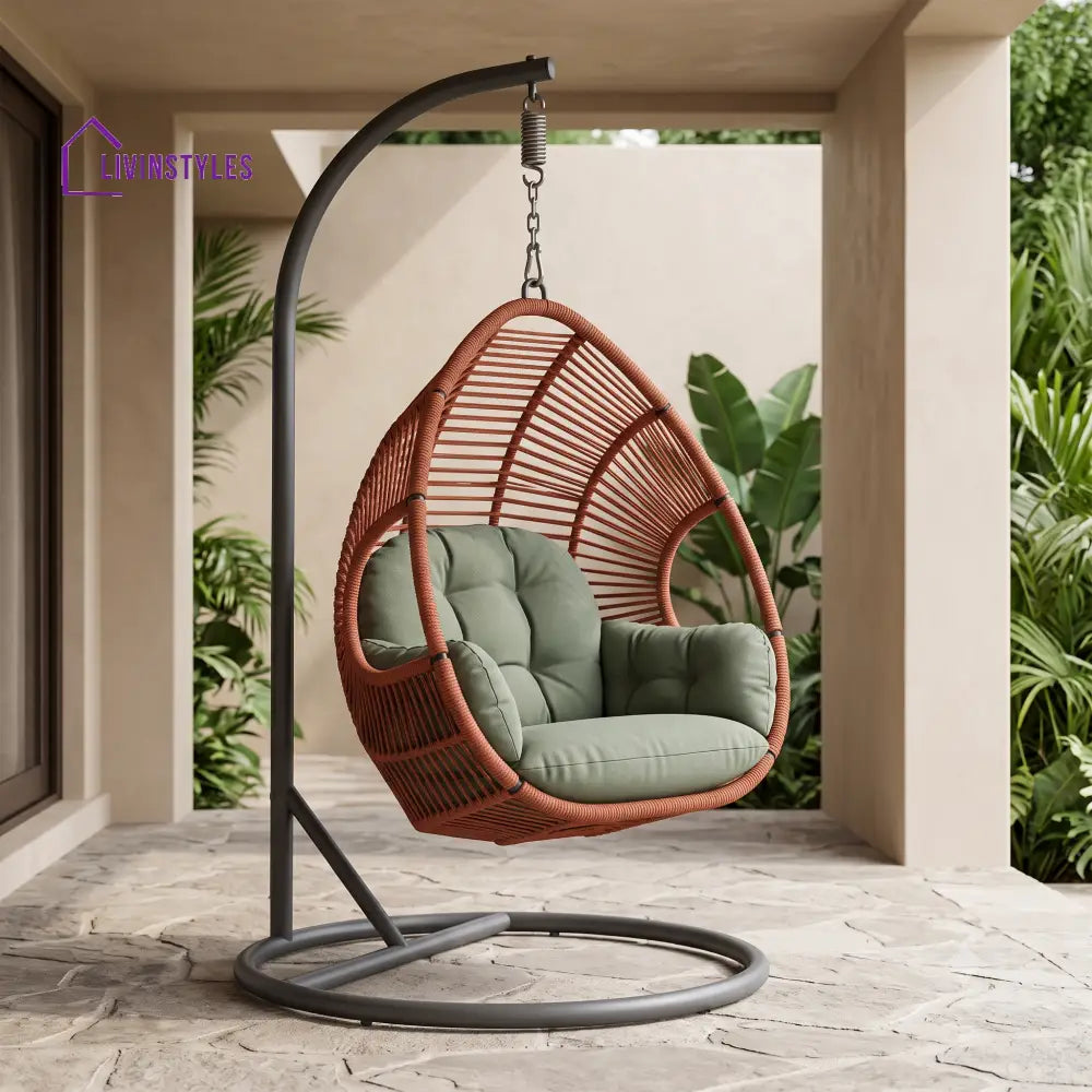 Aneta Premium MS Frame with Powder Coated Outdoor Swing Chair with Stand