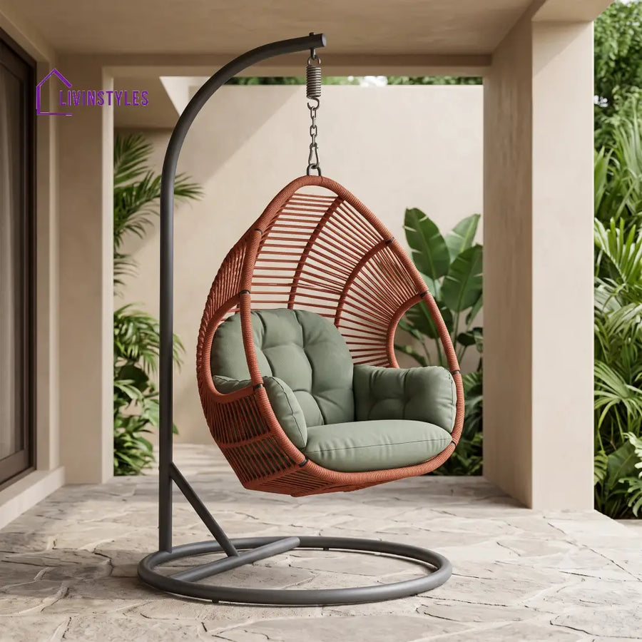 Aneta Premium MS Frame with Powder Coated Outdoor Swing Chair with Stand