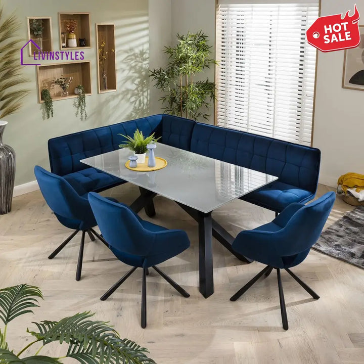 Anfisa Stainless Steel Dining Table Set - Designer New Trending Dining Set Dining Room / Dining Sets