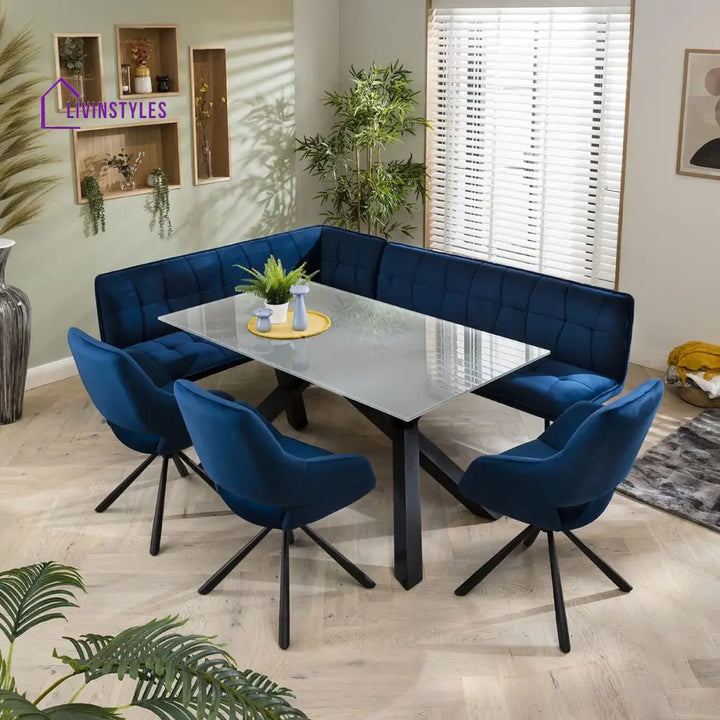 Anfisa Stainless Steel Dining Table Set - Designer New Trending Dining Set Dining Room / Dining Sets
