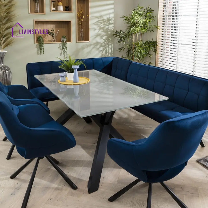 Anfisa Stainless Steel Dining Table Set - Designer New Trending Dining Set Dining Room / Dining Sets