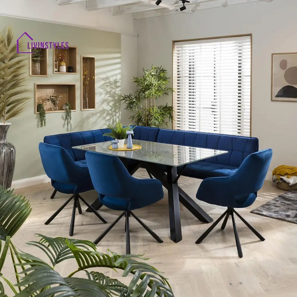 Anfisa Stainless Steel Dining Table Set - Designer New Trending Dining Set Dining Room / Dining Sets