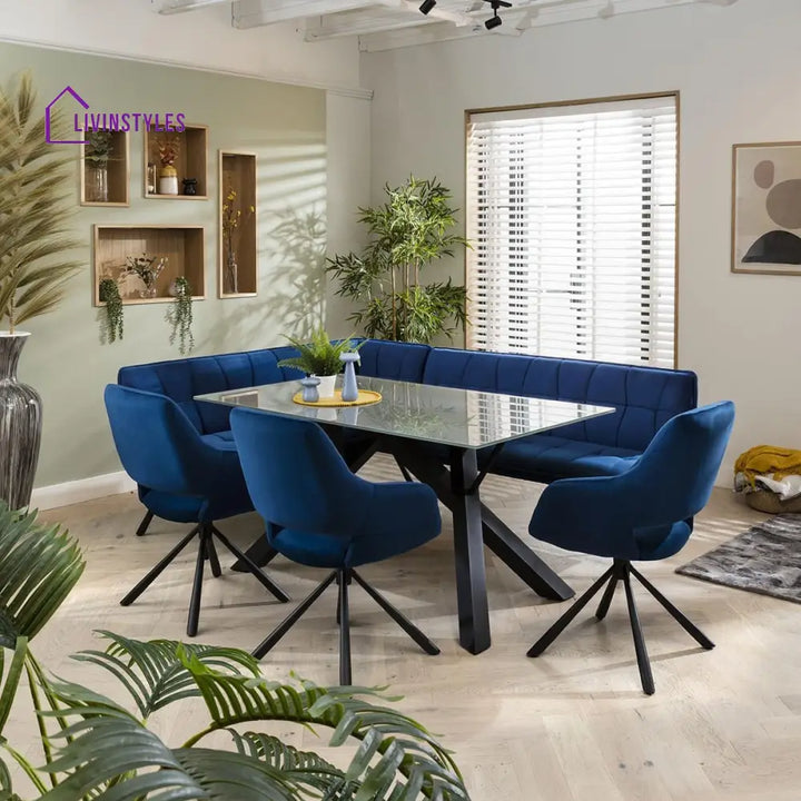 Anfisa Stainless Steel Dining Table Set - Designer New Trending Dining Set Dining Room / Dining Sets