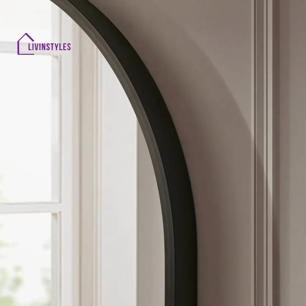 Ángel Oval Wall Mirror - Black Mirrors