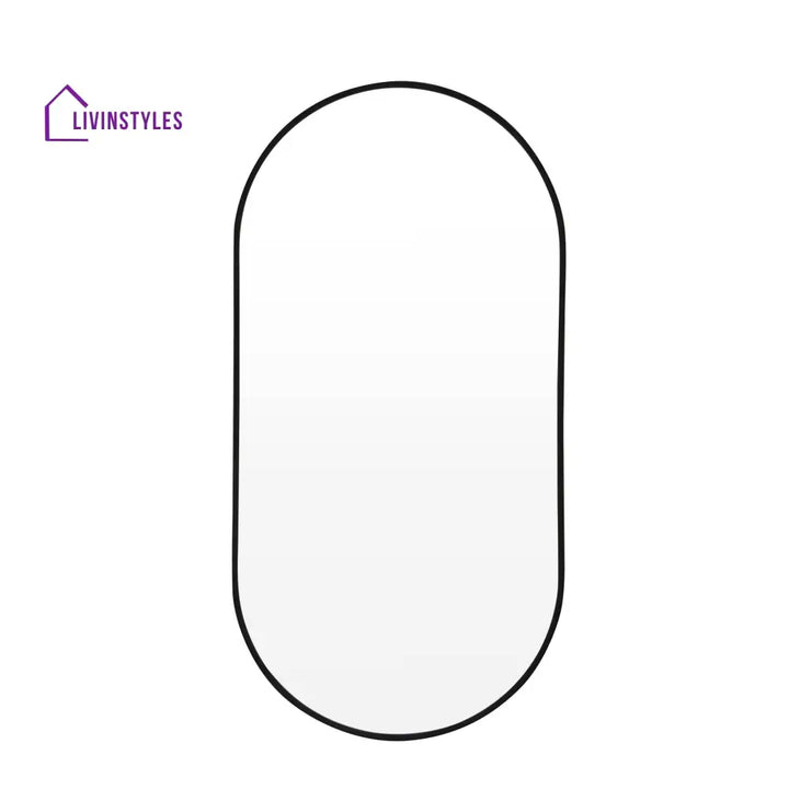 Ángel Oval Wall Mirror - Black Mirrors