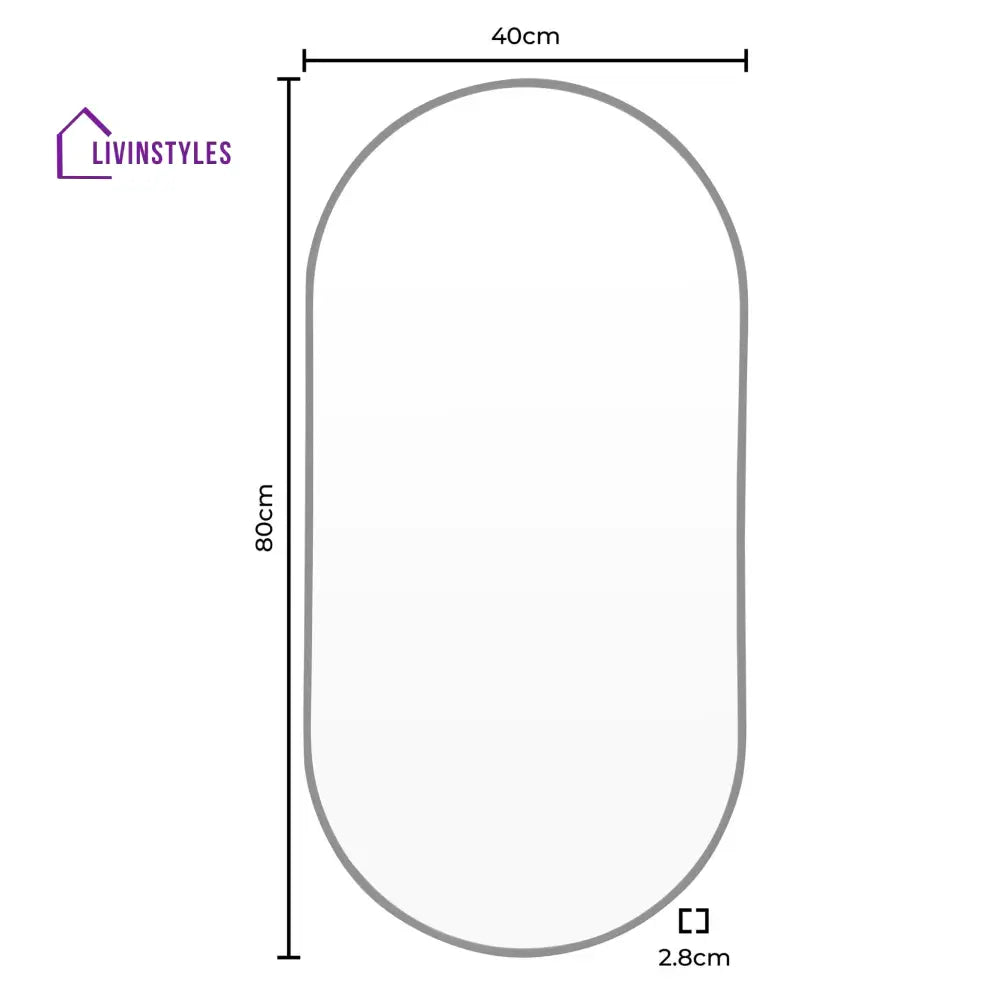 Ángel Oval Wall Mirror - Black Mirrors