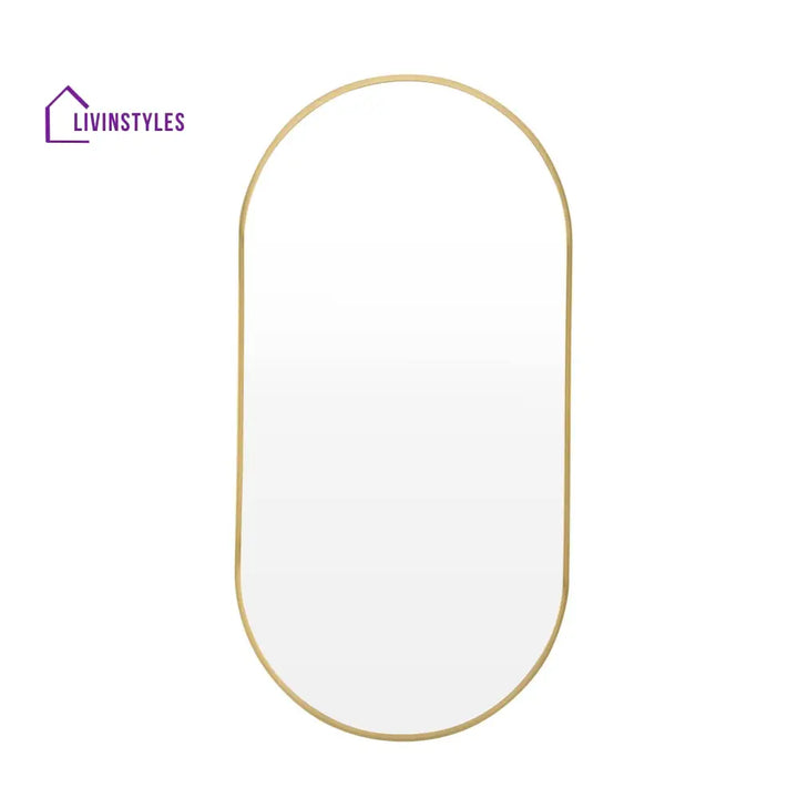 Ángel Oval Wall Mirror - Gold Mirrors