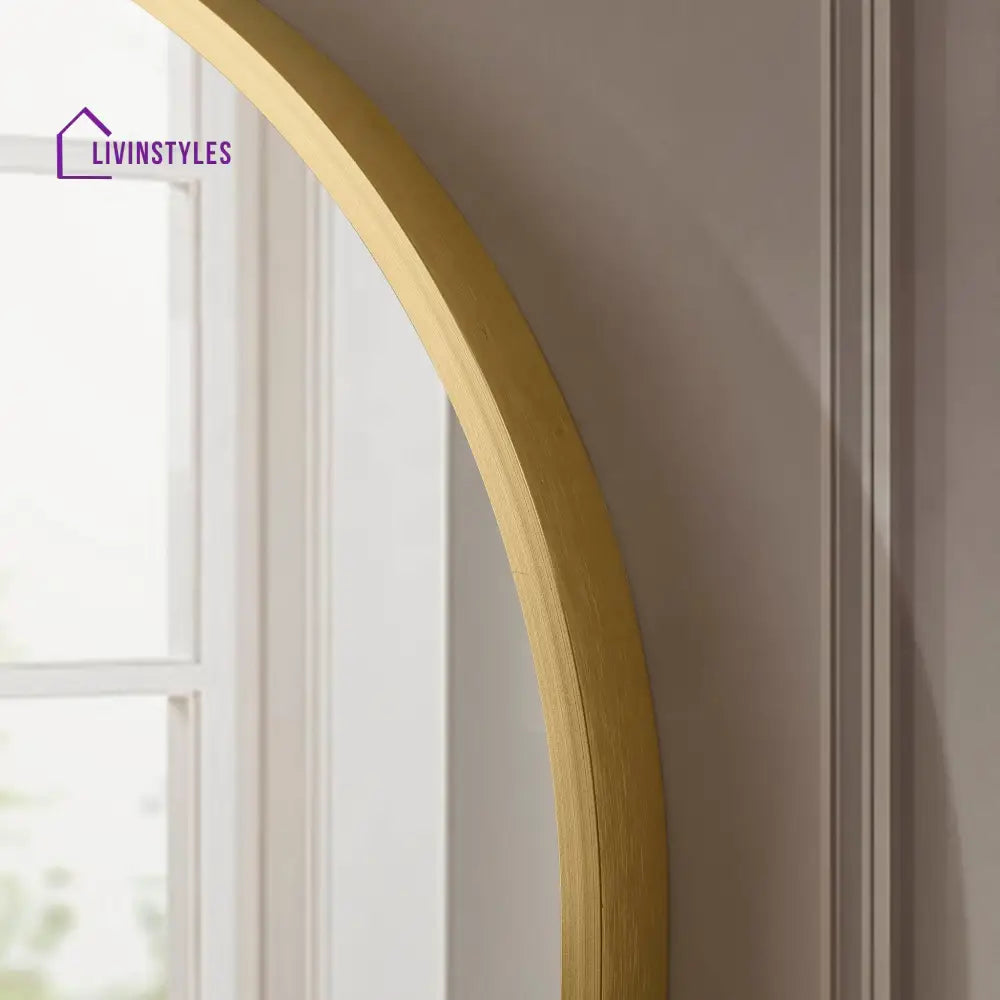 Ángel Oval Wall Mirror - Gold Mirrors