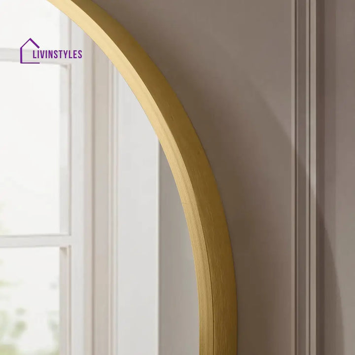 Ángel Oval Wall Mirror - Gold Mirrors