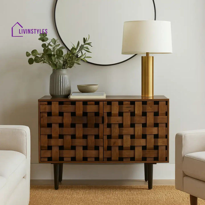 Ángela Woven Wooden 40’’ Sideboard Sideboards