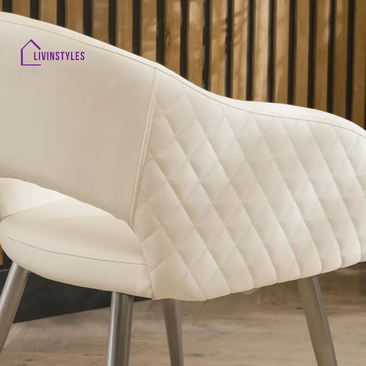 Angelina 6 Lucy Carver Dining Chairs White