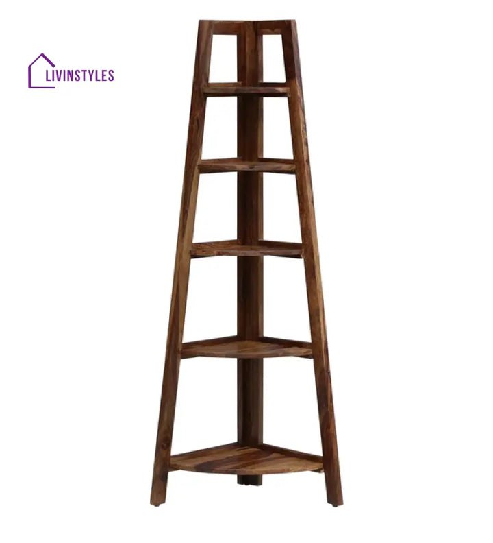 Angelina Folding Corner Bookshelf or Display Unit Book Shelf