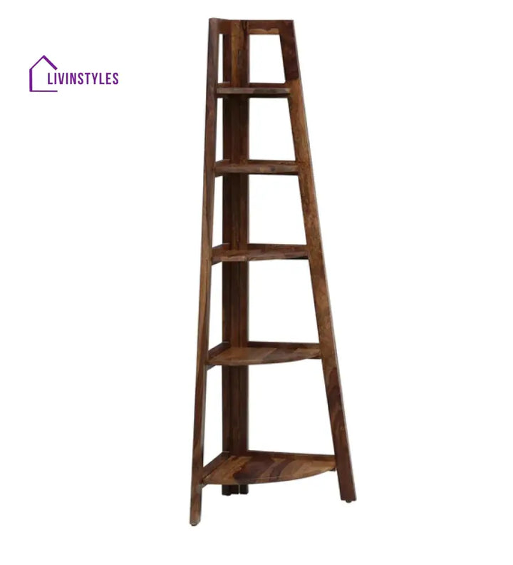 Angelina Folding Corner Bookshelf or Display Unit Book Shelf