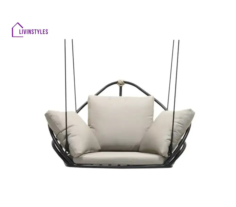 Angeline Single Seater Hanging Swing Without Stand For Balcony Garden Swing (Black) - Swings