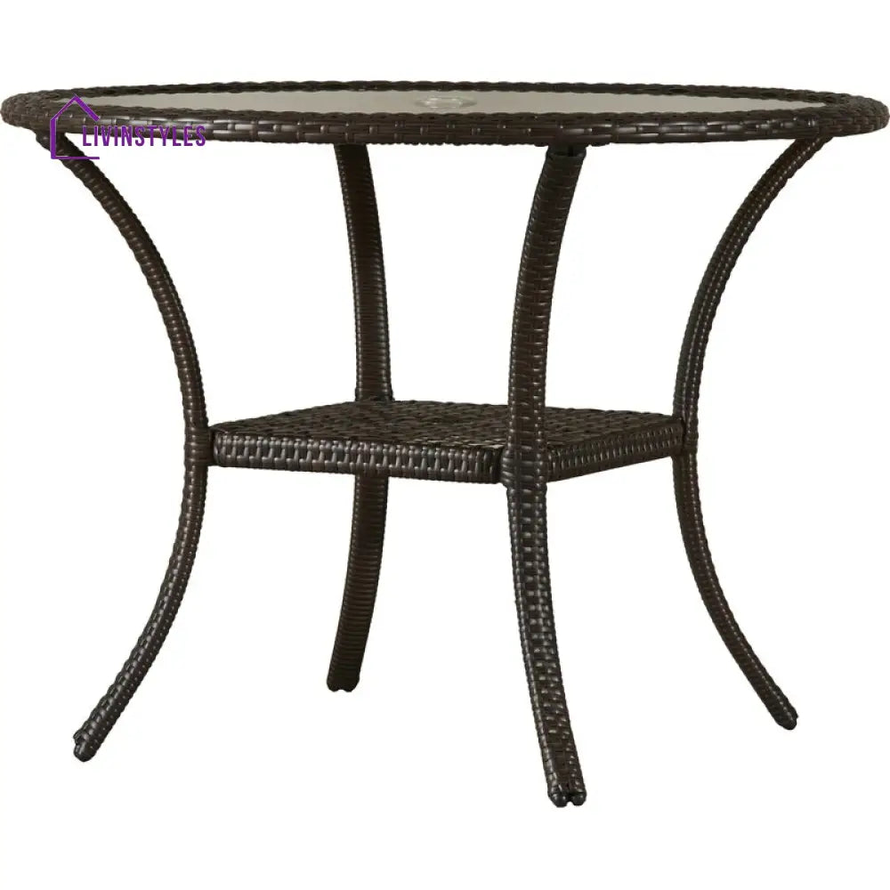 Angelo Outdoor Patio Dining Set 4 Chairs and 1 Table (Brown) - Dining sets