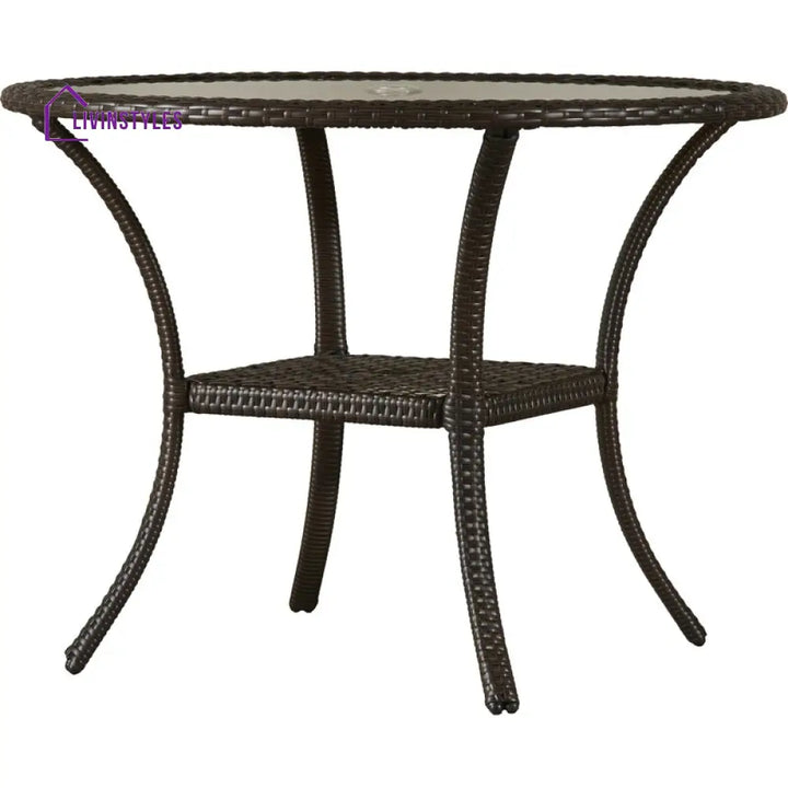 Angelo Outdoor Patio Dining Set 4 Chairs and 1 Table (Brown) - Dining sets