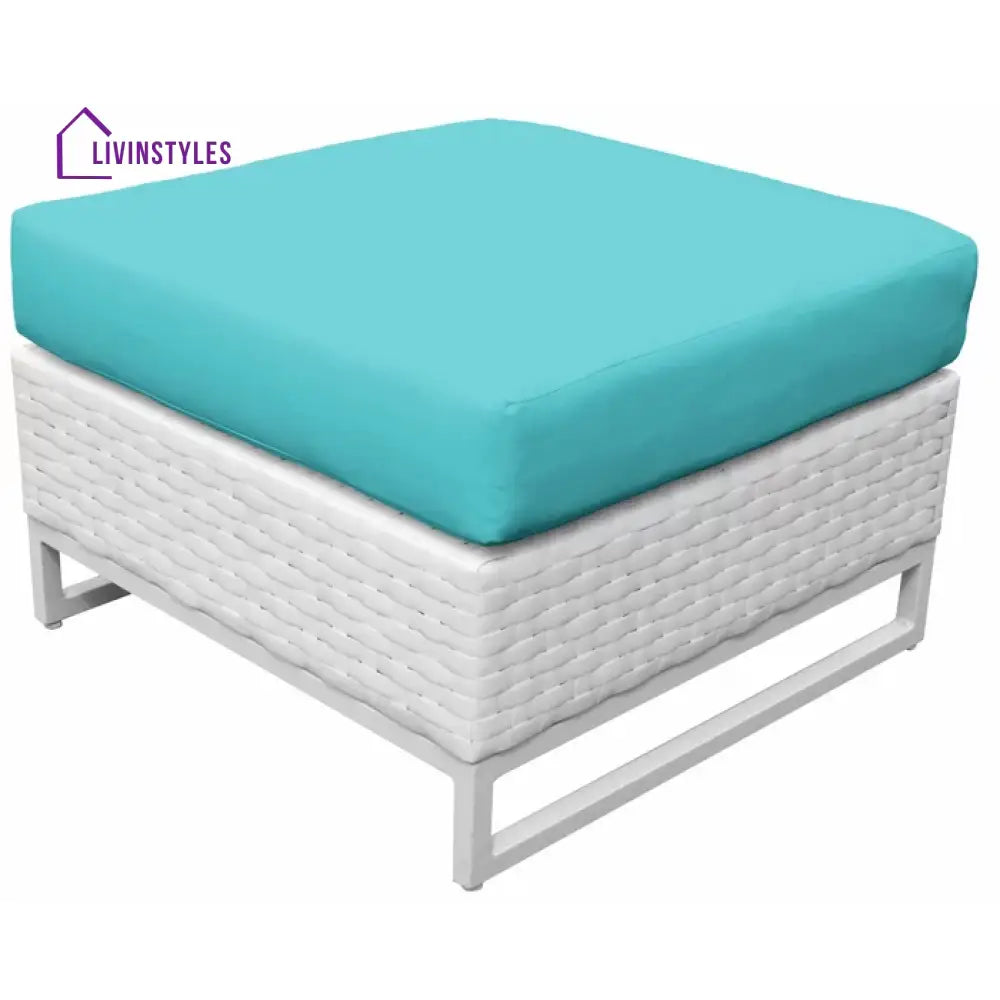 Angerona Outdoor Sofa Set 7 Seater 2 Single seater and 1 Center Table 1 Side Table With 2 Ottoman Set (White) Sofa Sets